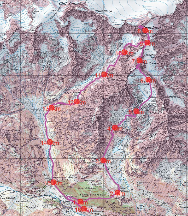 Hier ca die Route in der übersicht.